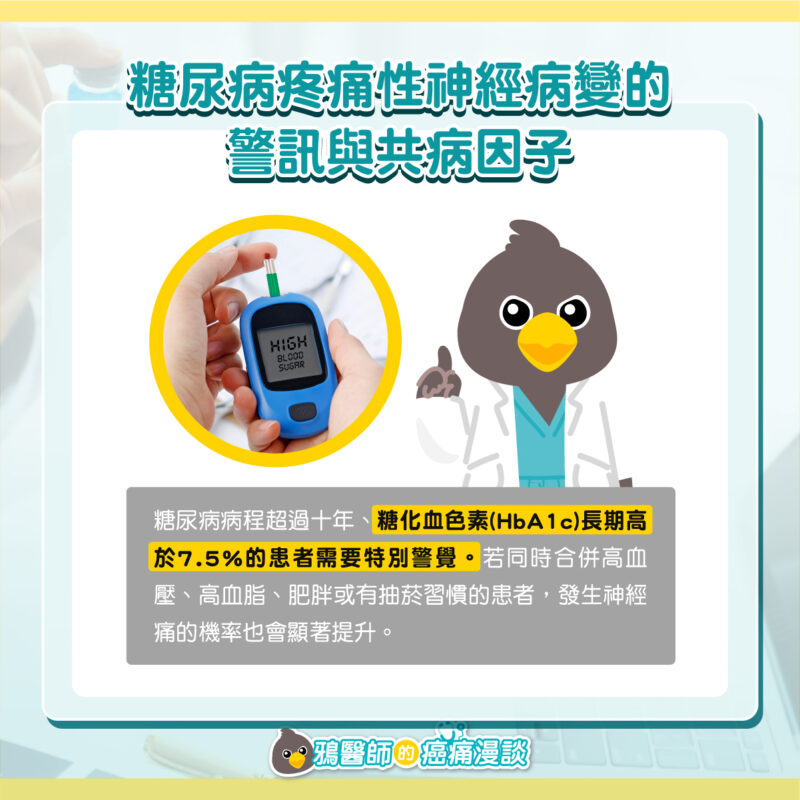 糖尿病疼痛性神經病變控制原則 糖尿病疼痛 共病因子