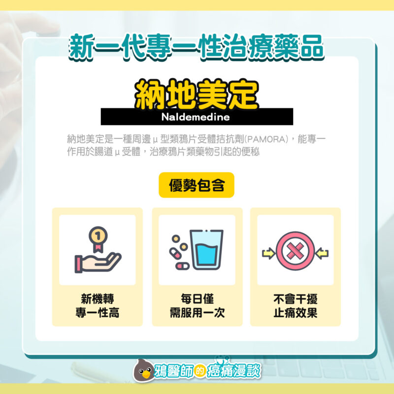 非癌症慢性疼痛患者疼痛控制全解析 Naldemedine健保